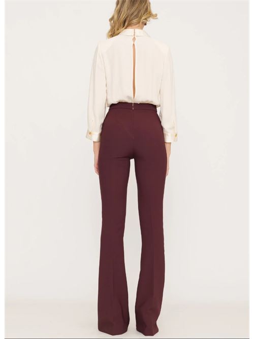 Tracksuit with crossed shirt and flared trousers with horsebit ELISABETTA FRANCHI | TU00546E2.CM8